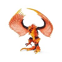Schleich Eldrador Creatures - 7' Fire Eagle Toy - Movable Wing Lava Griffin Action Figure for Boys and Girls - Mythical Creature Figures - Fantasy Beast Figurine - Monster Toys - Kids Ages 7+ - 42511