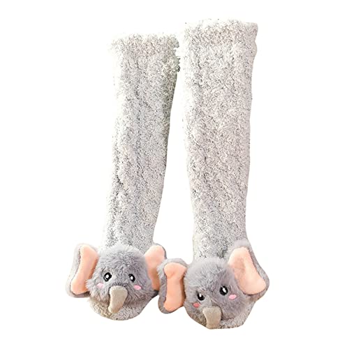 YOLAI Children Toddler Cute Cartoon Animal Fruit Fleece Socks Thickened Stockings Comfortable Warm Fuzzy Slipper Socks