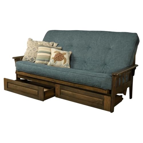 Kodiaktucsonqueenfutonframewithstoragedrawerswoodfutonsetwithmattressincludedinaquabluecolor Urban Country Home Decor Kodiak tucson queen futon frame with storage drawers wood futon set with mattress included in aqua blue color urban country home decor
