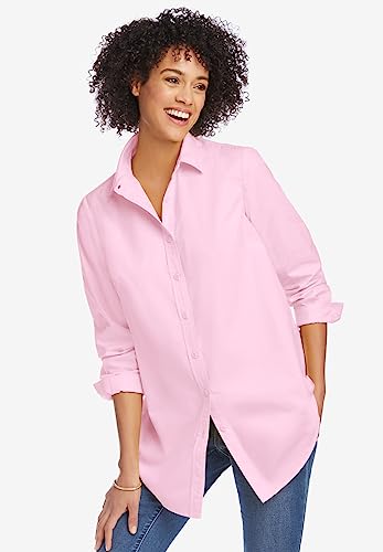 Woman Within Plus Size Perfect Long Sleeve Shirt4