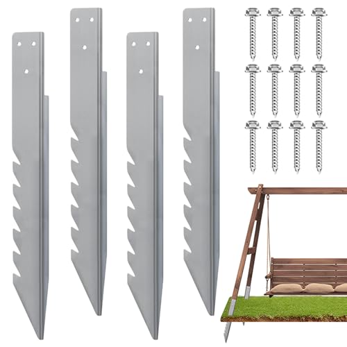 Anclajes para postes de madera en jardín y fijación de casitas de juego infantiles 2