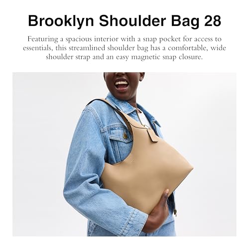 Image of COACH Brooklyn Shoulder Bag 28 in Straw