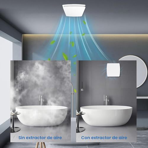 Miniatura 3 de Vankarr Extractor De Baño Silencioso, 100mm Ventilador Extractor De Aire Antirretorno, Ventilador Baño Con Válvula Anti Retorno, Extractor De Aire Para Baños Cocinas Garajes, Ipx4