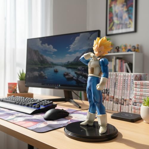 Image of Offo Dragon Ball Z Vegeta Super Saiyan Action Figure 20cm, Premium PVC Anime Collectible for Home Decor, Office Desk & Study Table, Multicolour Gift for Kids & Fans
