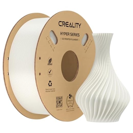 ⚡ Creality Hyper PLA Filament 1.75mm, High-Speed Printing 30–600mm/s, Smooth Extrusion and Stable Printing, Low Stringing, Consistent Performance 3D Printer Filament,+/- 0.03mm Accuracy(White)