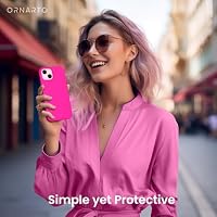 ORNARTO für iPhone 15 Hülle aus Silikon 6,1 Zoll - Leuchtend rosa – Ansicht 6