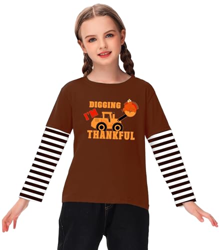 Image of Remimi Unisex Kids Christmas Long Sleeve Shirt Xmas Print Stripe Shirts 2-12 Years