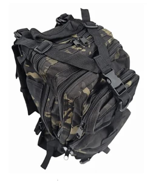 Mochila Tatica Militar Assalt 30l 3d (Preta Camuflada)