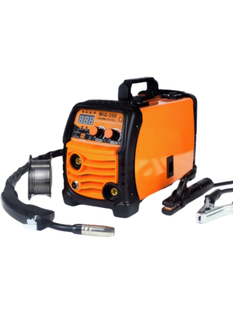 Saldatrice A Filo Continuo Senza Gas da 350Ampere 220v Sinergia Elettrodo Saldatrice 3 In 1 MIG/ARC/TIG Inverter Saldatore con Filo da 0.8-1,0 MM