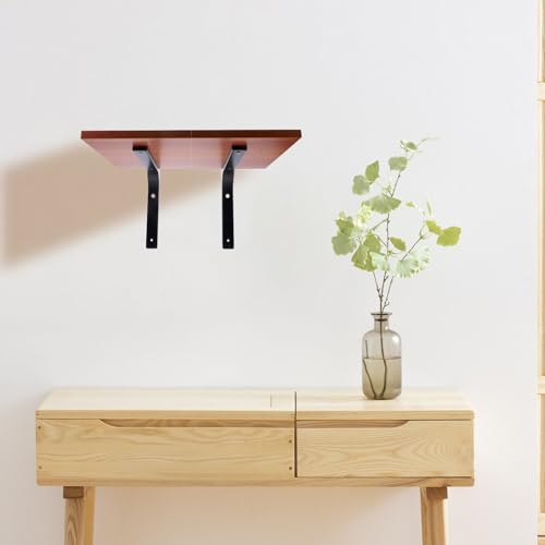 Structure solide pour supports d'étagère murale Hemobllo flottante bois métal