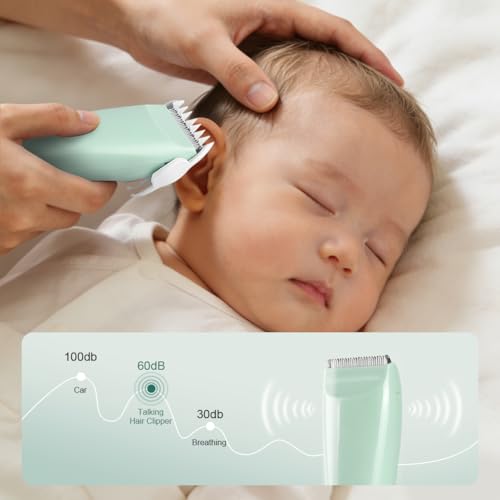 HOTUT Cortapelos de Bebé, Cortapelos Profesional Inalambrica,IPX4, Impermeable,Recargable Maquina Cortar Pelo con 2 Peines Guía y Pantalla Digital LCD,Cortadora de Pelo Profesional Segura para Niños - imagen 4