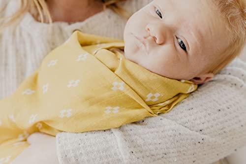 Image of Mini Wander Swaddles for Newborns Muslin Swaddle Blankets - Breathable Soft Receiving Blanket Baby Essentials | 47 x 47 Cotton - Boho Squares (Citrus)