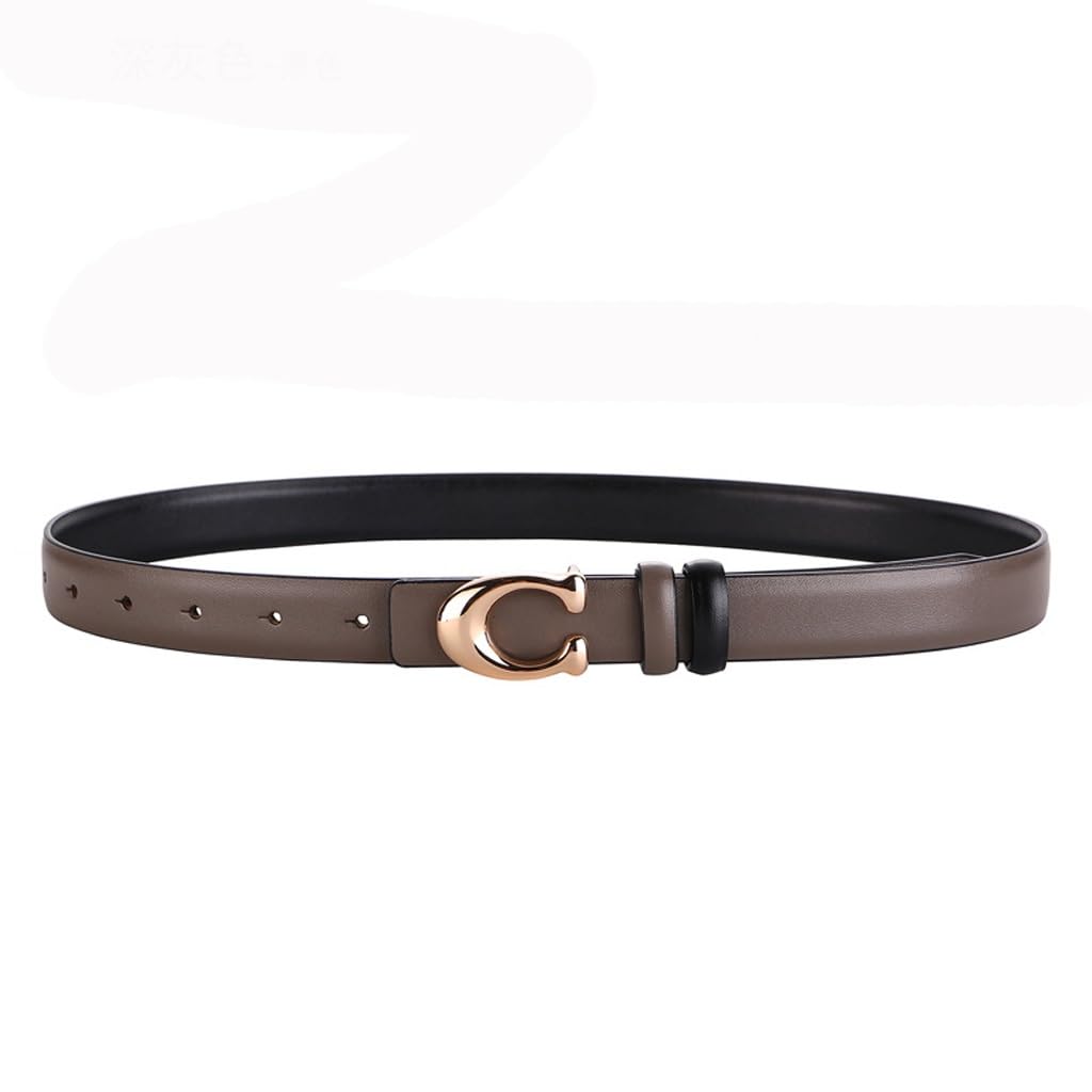 Sided Belt Womens Versatile Decorative Trousers Leather Belt with Genuine Leather Matching Jeans