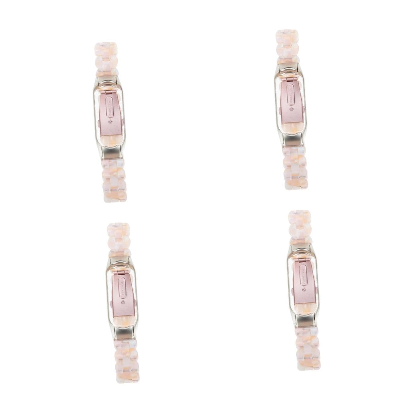 Hemobllo 4pièces Bracelet Résine Avec Boucle Inoxydable Compatible Avec Band Design Élégant Et Léger Remplacement Facile Pour Montre Connectée