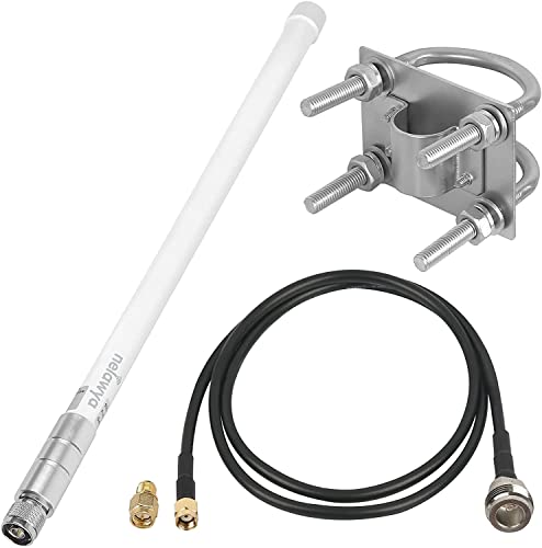 HNT Capture Helium Miner Fiberglass Antenna 915mhz and 1m (3ft) RG58 Cable N-Female to RP-SMA-Male (5 dbi)