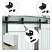 Bi-Folding Sliding Barn Door Hardware,Smoothly& Quietly-Heavy Duty -Simple and Easy to Install for Double Door Hardware Kit (Basic J)