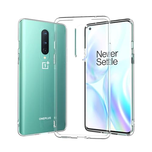 Image of NISHTECH for OnePlus 8 5G Premium Transparent Hybrid Soft Slim Dust Proof Back Case Cover with Camera Protection