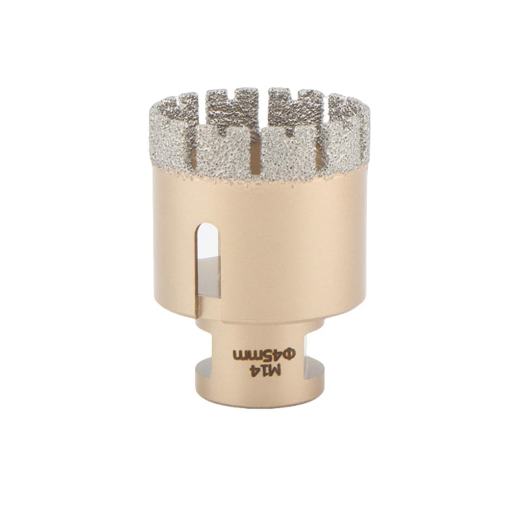 Broca de perforación con núcleo de diamante soldado con rosca M14, sierra perforadora para azulejos de cerámica, granito, mármol, herramientas para abridor de agujeros, broca seca soldada, 45MM