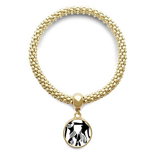 Bracelet Gémeaux doré pendentif rond pour sublimer vos tenues d'été