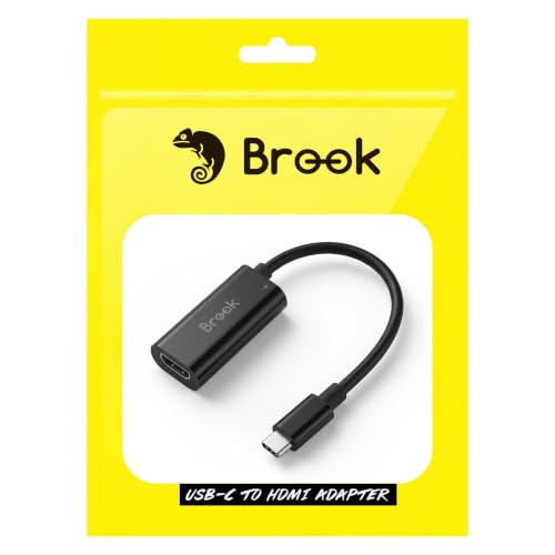 Brook Adapter USB-C na HDMI 4K 60Hz z ładowaniem PD 100 W, konwerter USB typu C na HDMI do Switch and Switch 2, Steam Deck, ROG Ally, laptop, tablet i monitor, Plug and Play
