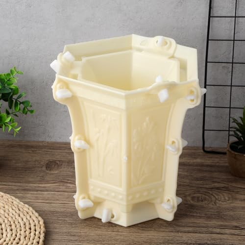 Moule à plantes en béton hexagonal réutilisable pour bricolage