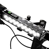 4800 Lumen Bike Lights, 4 Modes Bike Light for Night Riding, Rechargeable Bike Headlight, Waterproof Bicycle Light with High Beam and Low Beam, for...