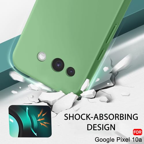 Image of TheGiftKart Genuine Liquid Silicone Back Cover Case for Google Pixel 10A | Soft Micro-Fibre Lining Inside | Camera Protection Bump | Shockproof Cover Case for Google Pixel 10A (Silicone, Fog)