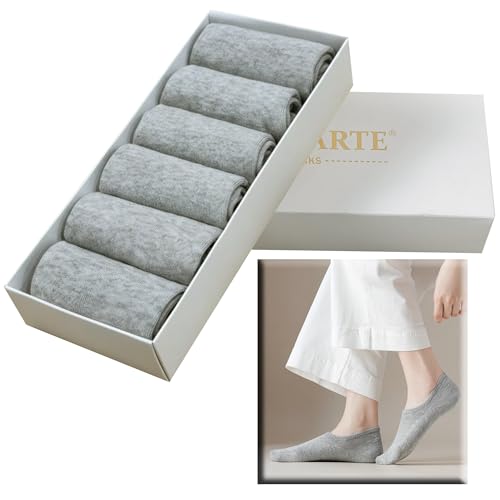 Image of MAGIARTE Cotton No Show Socks Soft Pure Cotton Low Cut Athletic Invisable Non Slip Socks for Women and Men