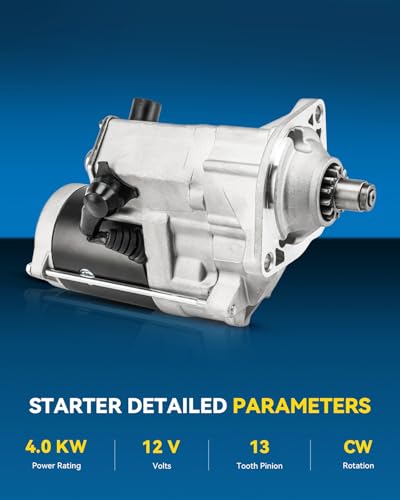 Image of PHILTOP Starter Replacement for Ford,2003 E-350 Club Wagon 7.3L | 4.0KW Starter for Ford 2003 E-350 Club Wagon 7.3L,1995-1998 E-350 Econoline 7.3L,1995-2002 E-350 /E-450 Econoline Club Wagon