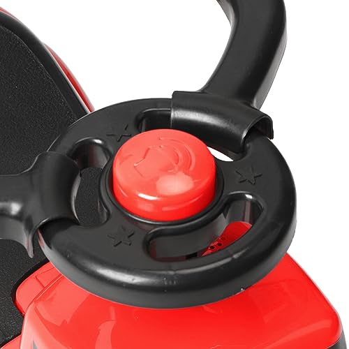 Ride On Push Car, Volante Com Pedal para Crianças, Botão Buzina para Uso Em Viagens