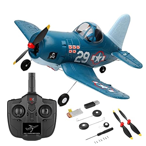 Fjärrkontrollplan - Realistiska A500 modellflygplan för barn - 6G/3D-lägesplan redo att flyga, fjärrstyrt flygplan, lättflyg RC-segelflygplan för nybörjare Aocate