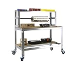 Tiene 3 estantes BANCO DE TRABAJO SIMONWORK CON RUEDAS BT4 900 GALVA/MADERA