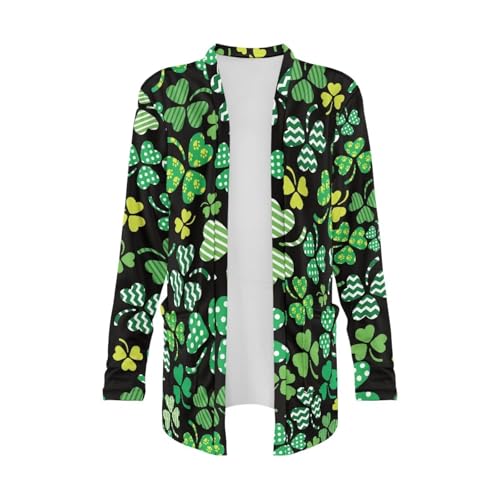 Image of Womens Open Fron Cardigan Sweaters Long Sleeve Oversized Casual Tops Loose Lightweight Daily Coats with Pockets