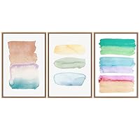 3 Piece Framed Canvas Wall Art Color Block Colorful Prints Home Artwork Decoration for Living Room,Bedroom - 16