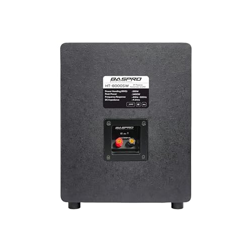 Image of BASPRO | Passive Subwoofer System HT-8000SW Premium 8-inch Passive Home Subwoofer Best for Making Sound Ordinary to Loud & Melodious (Before Purchase Kindly Read All Details Carefully)