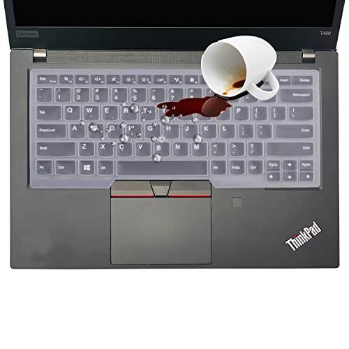 Image of Keyboard Cover for Lenovo Thinkpad X1 Carbon 14 inch 2017 2018 2019 5th /6th /7th, ThinkPad X1 Yoga 2017 Gen, New S2, ThinkPad A475 L460 L470 T460 T460p T460s T470 T470p T470s 14 inch -Clear