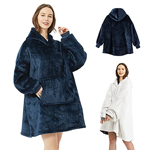 Sweat à Capuche Super Dalian, Ultra Douce en Polaire Sherpa Chaude et Confortable,Taille Unique pour Femme, Fille, Adulte, Homme, garçon, Grande Poche Cover