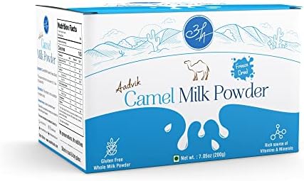 Aadvik Camel Milk Powder | A Shark Tank Product | Freeze Dried | Pure and Natural | 0.702 Oz x 10 Sachets | 7.2 Oz