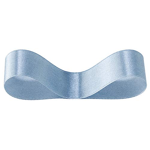 ヘッズ リボン 25㎜幅×20m巻 スモーキーブルー 1巻 サテン 片面 HEADS 2532R