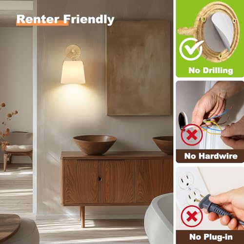 Lámpara de pared inalámbrica TACAHE ideal para cámper con batería de 5000 mAh 4