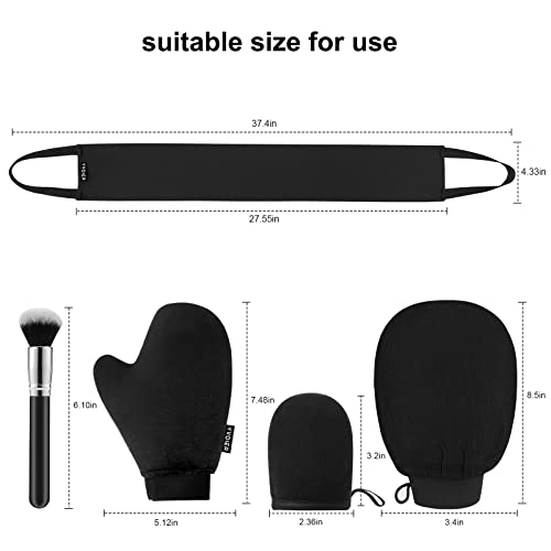 Image of Yvoier Streakless Self Tanning Mitt Applicator Kit, 5 Pack Self Tanner Mitt with Tanning Glove, Self Tanner Back Applicator, Tanning Brush, Mini Face Glove and Exfoliating Mitt
