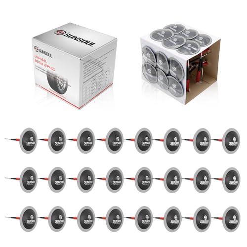 SUNSOUL 24pcs Large Tire Plug Patches 0.30 x 2 Plug Patches for Tires