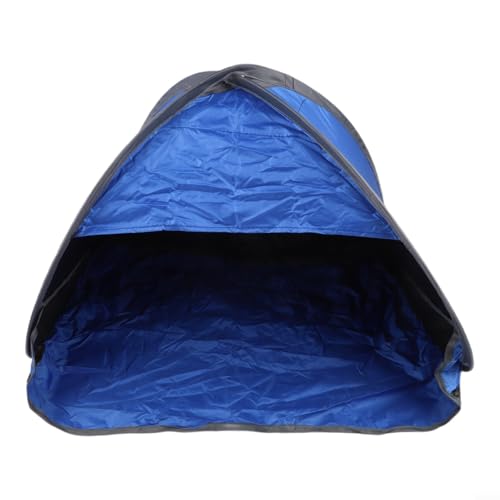 Compact Beach Sun Shade Tent with Built-in Phone Holder for Headrest Use Portable For mini Canopy for Travel Camping and Relaxation (Vinyl Sapphire blue)