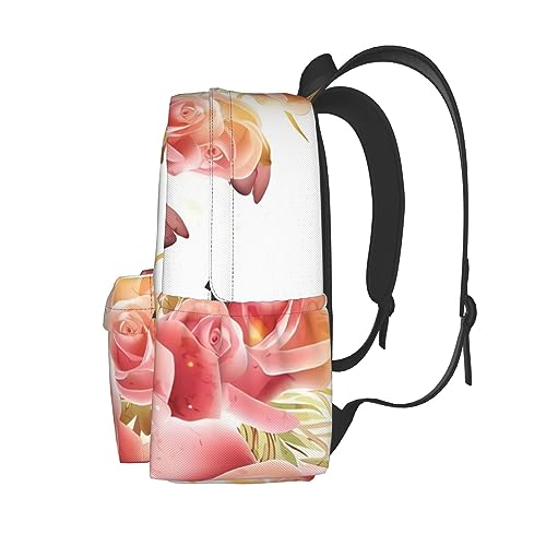 Sac à dos imprimé floral imperméable et léger grand volume - 3