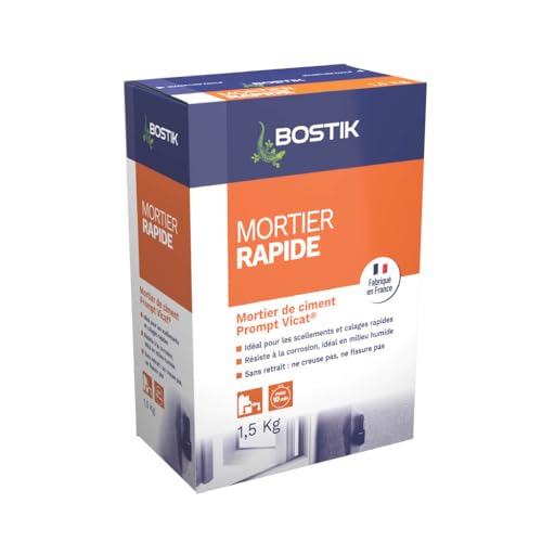 Bostik – Mortier Rapide – Mortier de Montage – Sol et Mur – Intérieur et Extérieur –...