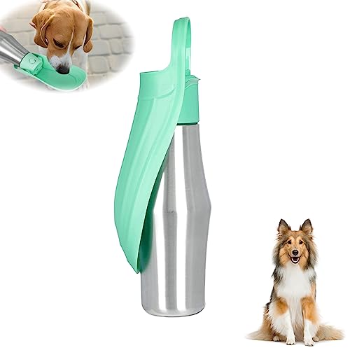 Taozoey Borraccia per Cani 750ml in Acciaio Inossidabile - Portatile, Antibatterico, a Prova di Perdite, per Uso Alimentare - Pieghevole per Bere All'aperto