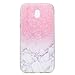 Produktbild Everainy Kompatibel für Samsung Galaxy J7 2017 Hülle Silikon Durchsichtig Transparent Bumper Ultradünn Gummi Handyhülle Hüllen Stoßfest Schutzhülle Backcover (Rosa Marmor)