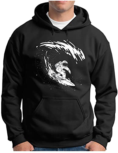 Sweat à capuche motif Space Surfer Galaxy en taille XXL