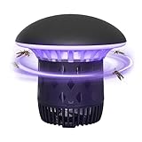 Armadilha Eletrônica para Mosquitos, Mosquito Zapper com Lâmpada Ultravioleta UVA, Plug in Mosquito Killer, Silenciosa e Segura, Ideal para Ambientes Internos, USB, Preto