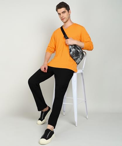 Image of INKKR Men's Solid Plain V-Neck T-Shirt